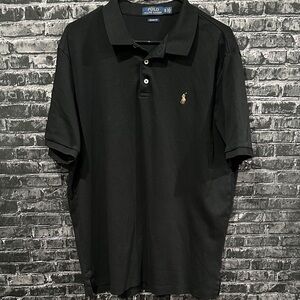 Polo by Ralph Lauren Men's Black Polo Shirt with Logo